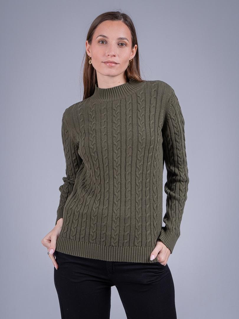 Sweater Burdeos / Verde Militar